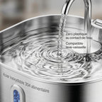 Fontaine à Eau Inox 2,2L – Silencieuse & Hygiénique pour Ton Chat - GetForCat